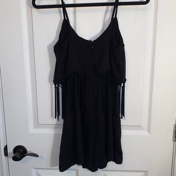 DYNAMITE Black Romper with Fringe - Picture 3 of 6